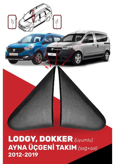Lodgy Dokker Ayna Üçgeni Takım - 638756739r, 638743083r