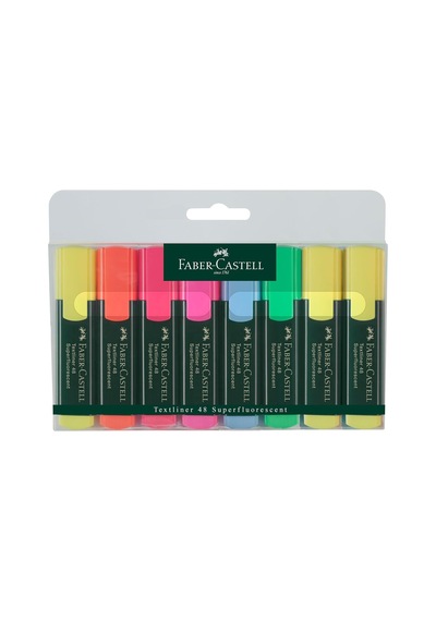 Ayrex Faber-castell Fosforlu Kalem, 6+2 Li Poşet, 6 Renk Genel