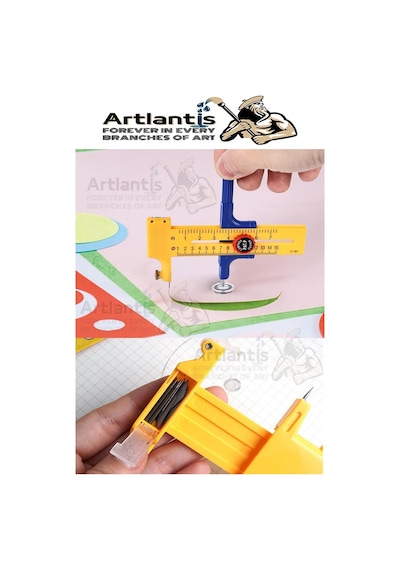 Daire Keser Maket Bıçağı Ayarlanabilir 11 Parça 1 Paket Yüksek Kaliteli Pvc Hassas Daire Kesici Kesme Pusula 15cm
