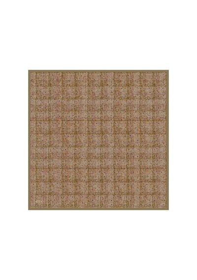 Aker Koyu Bej 90x90 İpek Twill Eşarp Koyu Bej Koyu Bej