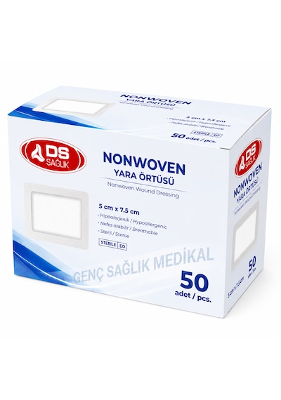 Ds Sağlık Nonwoven Yara Örtüsü 5cm 7,5cm 50'li