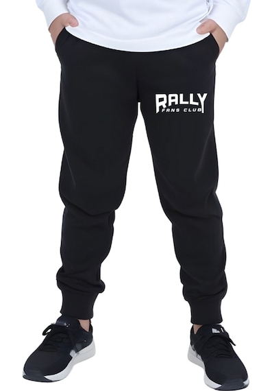Erkek Çocuk Rally Baskılı Sıfır Yaka Mevslimlik Alt-üst Takım Beyaz