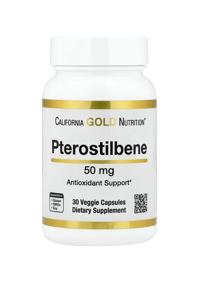 California Gold Nutrition, Pterostilbene, 50 Mg, 30 Veggie Capsules