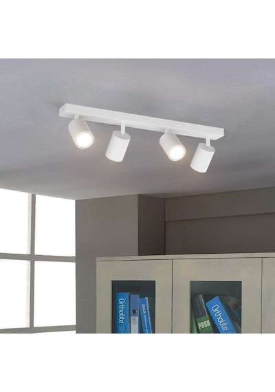 Riolıght Modern2 Beyaz Mutfak,salon,giyinme Odası,cafeler İçin Gün İşiğı Metal 4lü Spot Ampul Dahil Beyaz