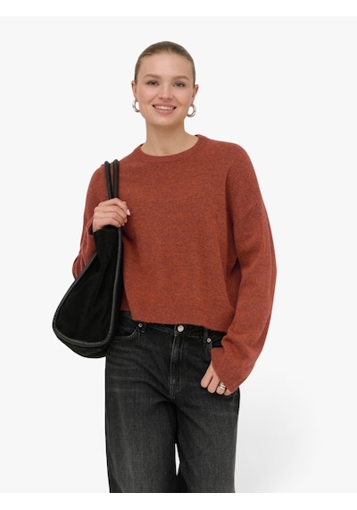 Only Onlsımonı L/s O-neck Pullover Knt Noos Kırmızı Kazak - 15368976