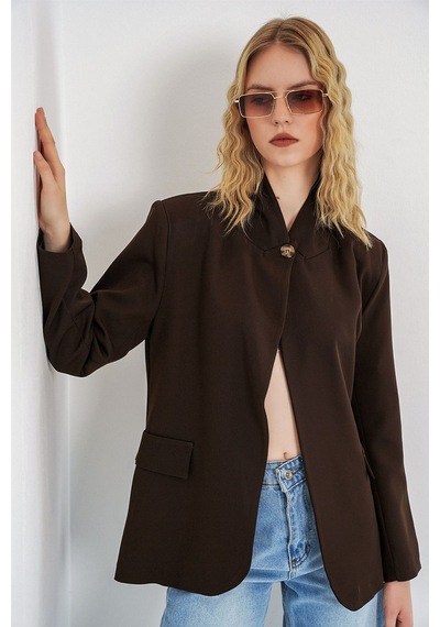 Hiccup Bdart Şal Yaka Blazer Mocha Kahvesi
