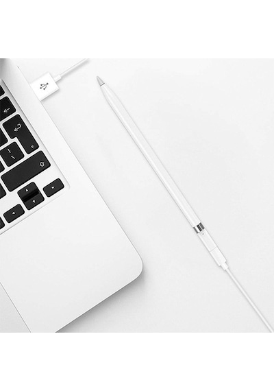 Ally Apple Uyumlu iOS Pen Pencil Kalem Usb Şarj Cihazı Lightning Adaptörü-Beyaz (364762889)