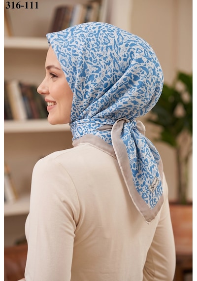 Sharell Desenli Soft Pamuk Eşarp 316-111 Çok Renkli