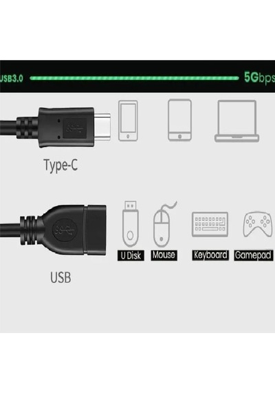 Yeni Nesil Type-c Erkek To Usb 3.0 Dişi, Typec C Usb 3.0 Otg Kablo Veri Aktarma Kablosu Çevirici