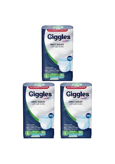 Giggles Külotlu Yetişkin Hasta Bezi Large 30 Lu X 3 Adet L