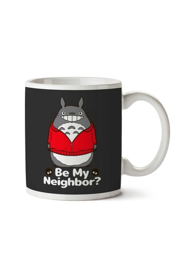 Be My Neighbor Totoro Studio Ghibli Men's T-shirt İki Tarafı Baskılı Kupa Bardak