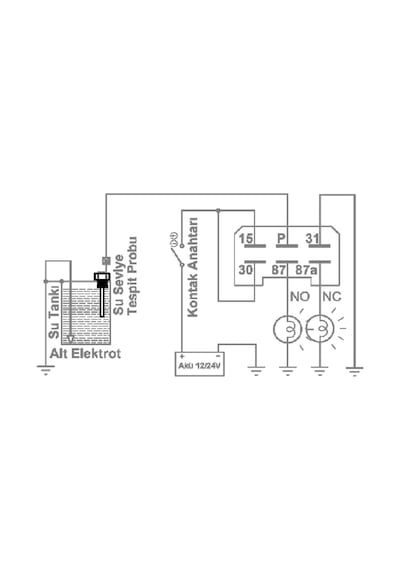 Su Seviye Tespit Probu 6v-48v 60mm Soğutma Suyu Müşürü