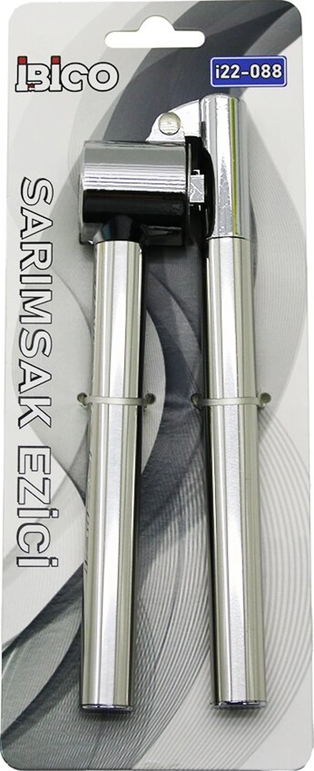 Lüks - Metal Çelik Sarımsak Ezici Kollu Pres Modeli 4741 Ahşap - Pudra
