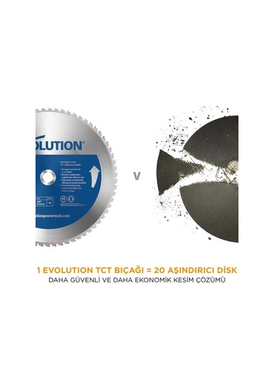 Evolution M255tct-52ms Yumuşak Çelik Daire Testere Bıçağı, 255mm