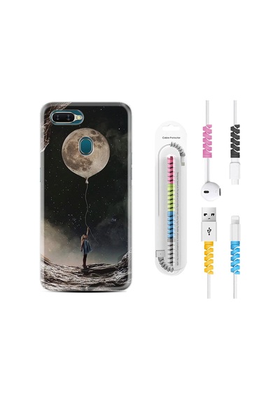 Oppo A5S Kılıf Kablo Koruyuculu Pizza Tower Jackson 1368