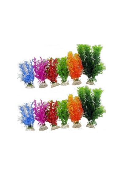 10 Cm Akvaryum Bitkisi Renkli 10 Lu Paket