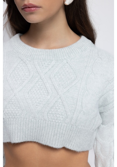 Mai Collection Mai Studios Co. Mohan Gri Crop Kazak Gri