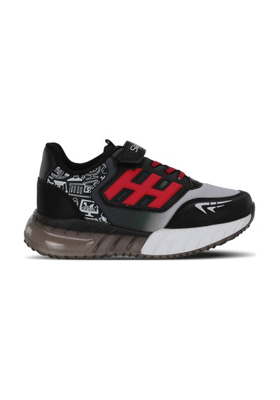 Slazenger Enzo F Unisex Çocuk Siyah / Kırmızı Günlük Spor Ayakkabısı