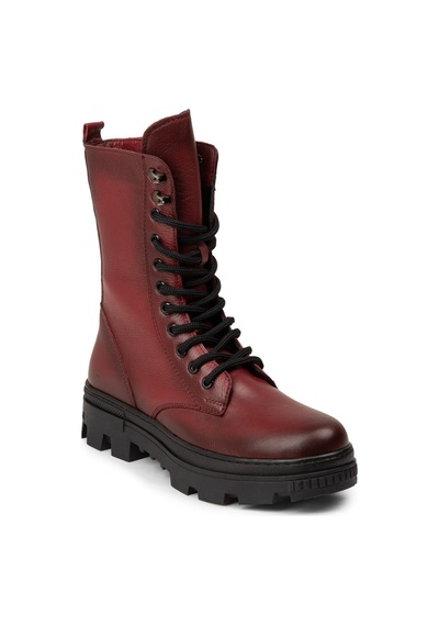 Deery Kadın Bordo Hakiki Deri Postal Bot - Se491zbrde01 Bordo