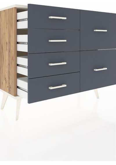 Arges Şifonyer 6 Çekmeceli 88x30x80 Çam-aytaşı/antrasit Aytaşı/antrasit Arges Şifonyer 6 Çekmeceli 88x30x80 Çam-aytaşı/antrasit Aytaşı/antrasit