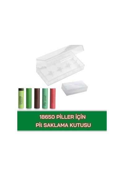18650 Piller İçin Pil Kutusu, Standart, Drwlkutu, Şeffaf, Erkek
