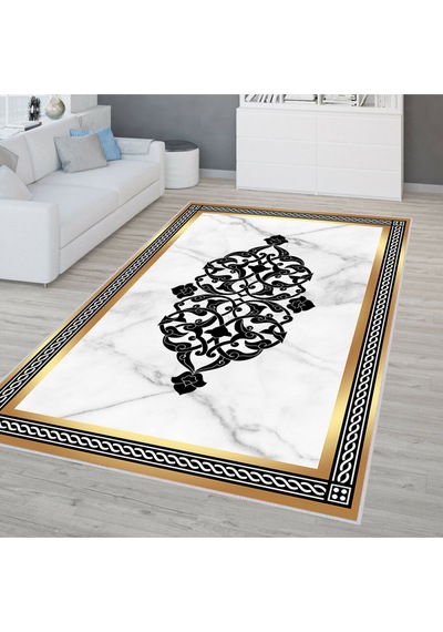 Rovigo Home Dijital Baskı Yıkanabilir Kaymaz Taban Salon Halısı RVG0319-SD705 Çok Renkli
