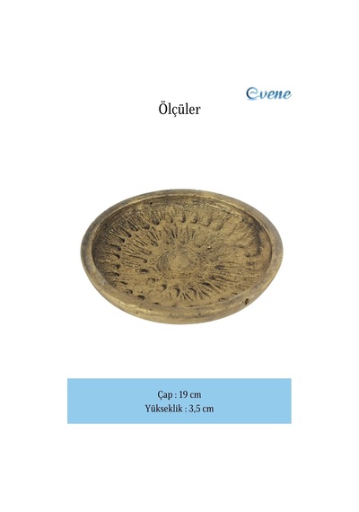 Dekoratif Kase Takı Kutusu Yüzük Kolye Kutusu Mum Tabağı Takı Organizer Model 6 - Altın Eskitme