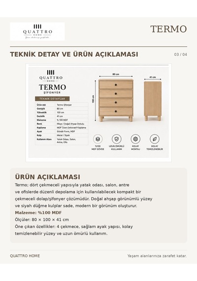 Termo Çamaşırlık Ahşap