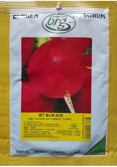 Bt BurKır İri Kırmızı Turp Tohumu 10 GR