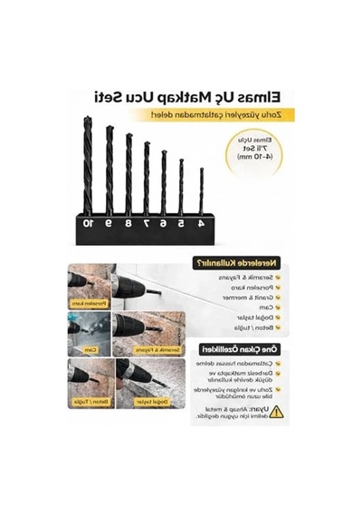 4-10 Mm Elmas Delme Ucu Seti - Pürüzsüz Kesim Özelliği