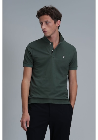 Lufian Erkek Laon Smart Polo T-shirt 111040164 Yeşil Mor