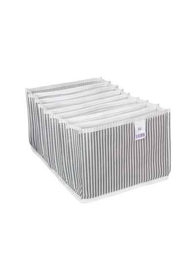 8 Bölmeli Akordiyon Organizer Xl - Gri Renkli