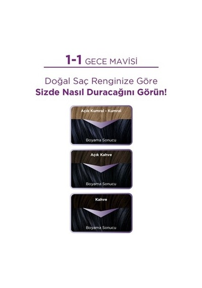 115 Ml Gece Mavisi Saç Boyası, Pentanol Ve Besleyici Yağlarla