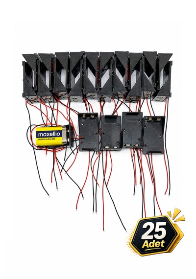 Pil Yuvası 9v Açık - 25 Adet