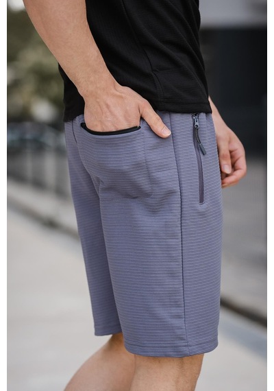 Oksit Sams Fermuarlı Detaylı Dokuma Slim Fit Likralı Erkek Bermuda Şort 001