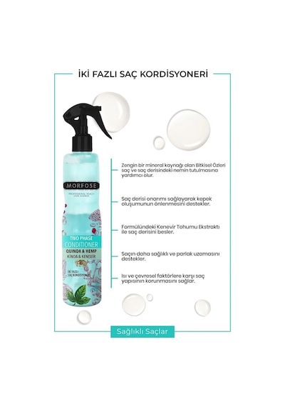 Çift Fazlı Kinoa & Kenevir Kondisyoner Fön Suyu 400 Ml - Mrfs