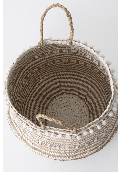 Meander El Örme Rafya Çok Amaçlı Kulplu Sepet 40cm 8992 Natural
