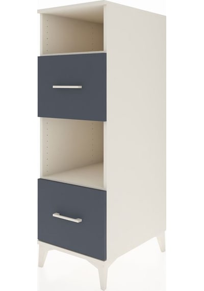 Kronos Dolap 2 Raflı 2 Çekmeceli 44x59x134 Aytaşı-antrasit Aytaşı