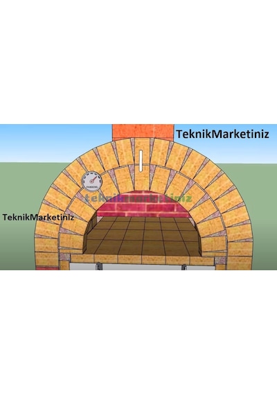 Teknikmarketiniz Kazan.ekmek.pide.köy.kara Taş Fırın Termometresi