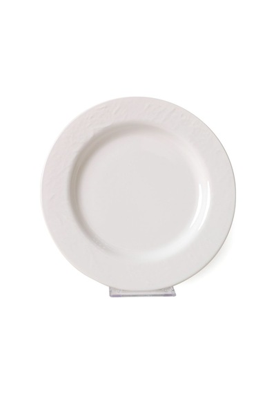 Keramika Beyaz İyonya Pasta Tabağı 22 Cm 6 Adet 006 Beyaz