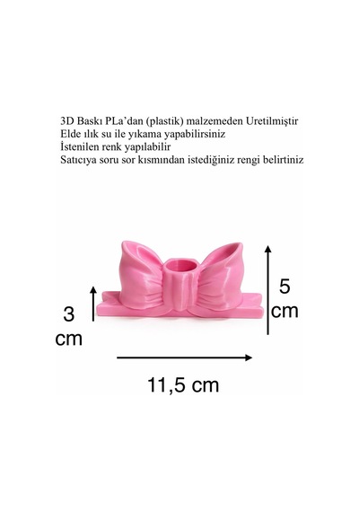 Pembe Fiyonk Mumluk Dekoratif Şamdan Mum Tutucu 11,5 Cm 1 Adet Pembe