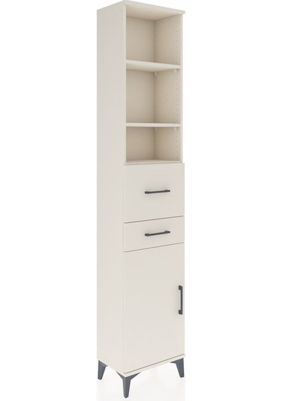 Arges Dolap 4 Raflı 2 Çekmeceli Tek Kapaklı 44x30x221 Aytaşı-... Aytaşı