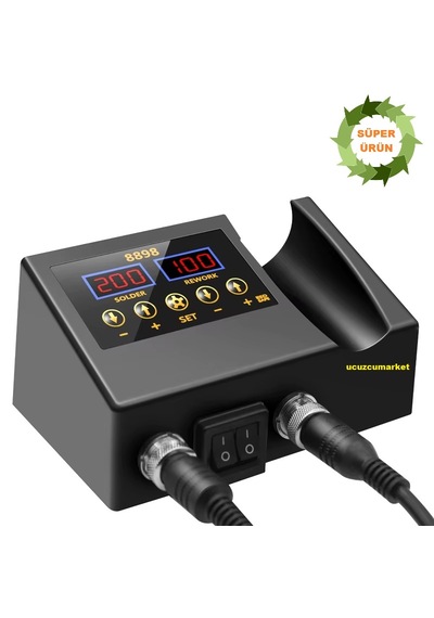 Hava Üfleme + Kalem Havya Lcd Digital Ekran Lehimleme İstasyonu