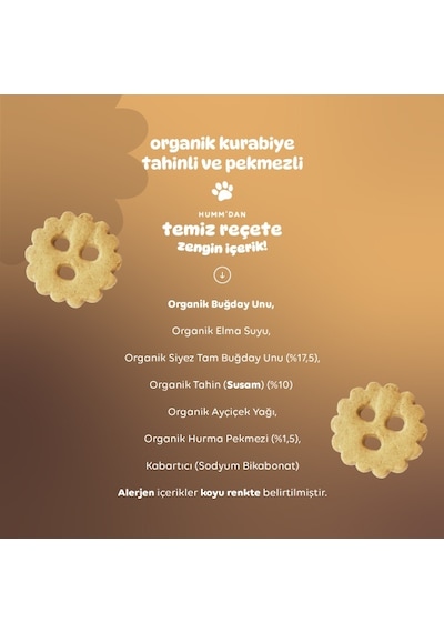 Humm Organic Tahinli ve Pekmezli Vegan Kurabiye 55 G