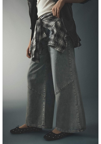 Defacto Wıde Leg Geniş Paça Jean Pantolon Kız Çocuk H0699a826spnm29 Yeşil-nm29