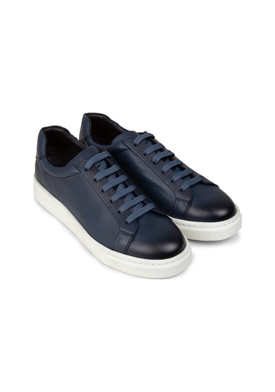 Deery Erkek Hakiki Deri Mavi Sneaker Ayakkabı - 02018mmvıc02 Mavi
