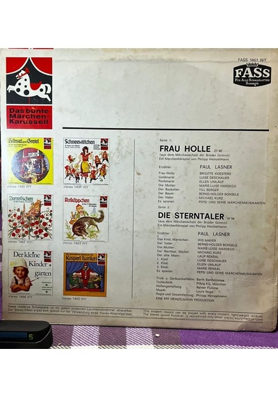 Frau Holle & Die Sterntaler - Grimm's Märchen - Paul Lasner Lp