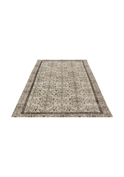 El Dokuması Vintage Yün-pamuk Naturel Halı 13184 157 X 279 Cm Çok Renkli