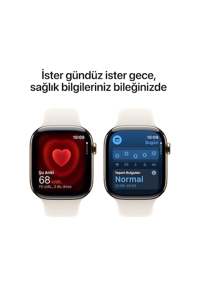 Apple Watch Series 10 GPS + Cellular 46 MM Titanyum Kasa Spor Kordon M/L Akıllı Saat (Apple Türkiye Garantili)