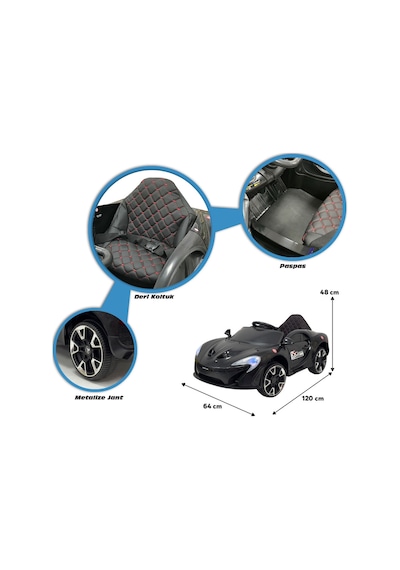 Quantum Gt 12 Volt Akülü Araba Siyah
